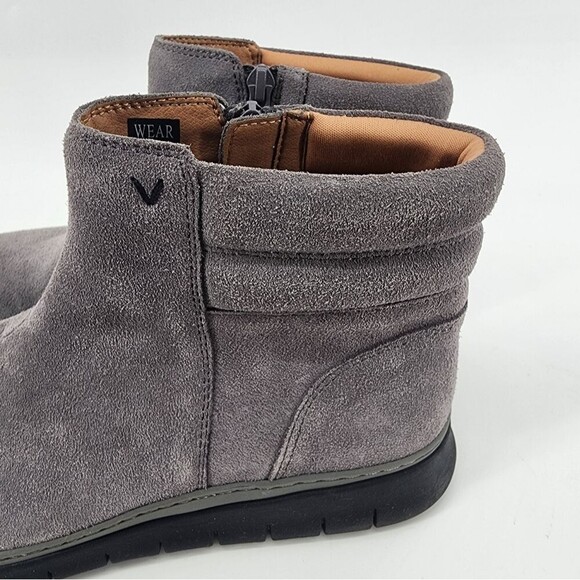 Vionic Arya Grey Nubuck Leather‎ Ankle Boots New Size 8 - Picture 6 of 12